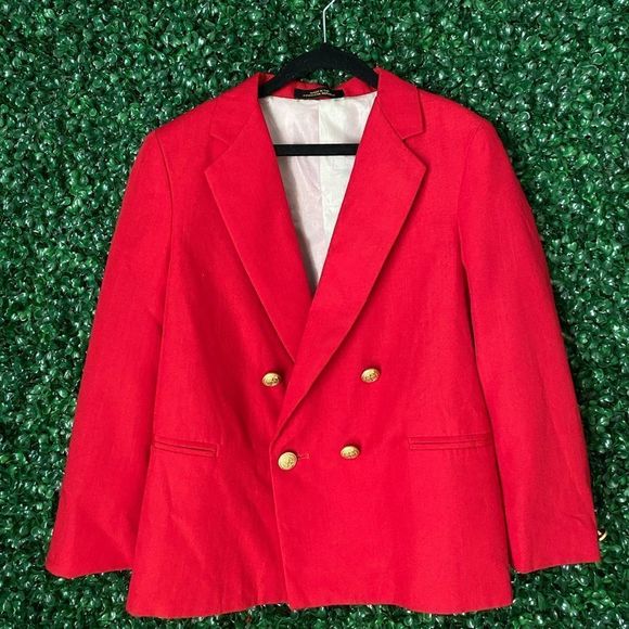 Dillards Class Club Gold Label Other - Dillard's Class Club Gold Label Red Double Breasted Blazer